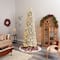 10ft. Pre-Lit Slim Flocked Montreal Fir Artificial Christmas Tree, White LED Lights